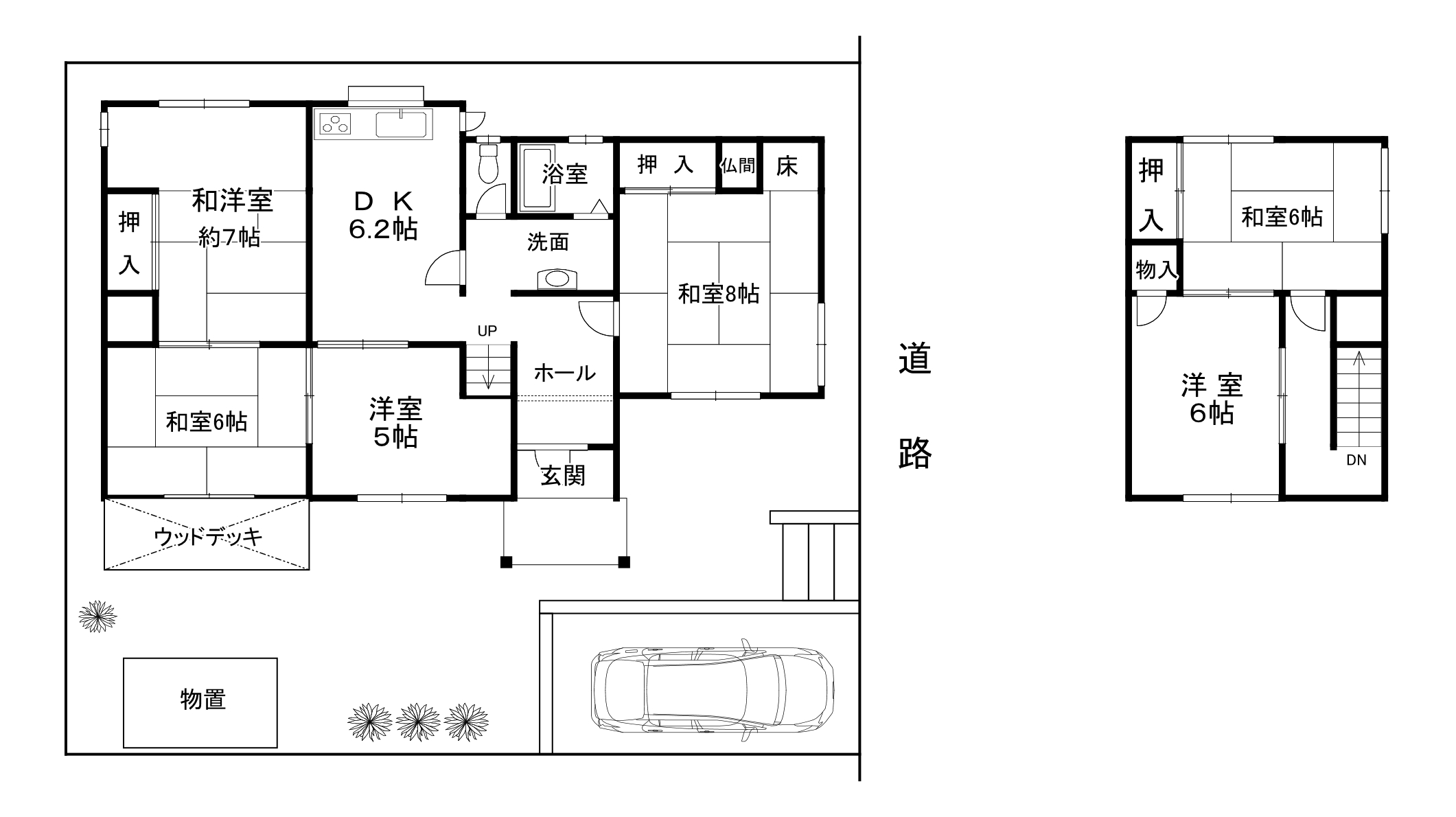 紀見144-6一戸建　間取り1Ｆ2Ｆ